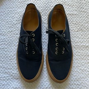 Dries Van Noten Navy Blue Canvas Shoes Mens Size 10 EUC